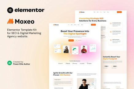 Moxeo- SEO and Digital Marketing Agency Elementor Template Kit