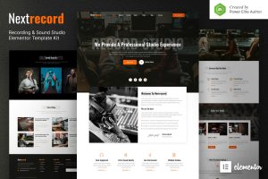 Nextrecord – Recording and Sound Studio Elementor Template Kit