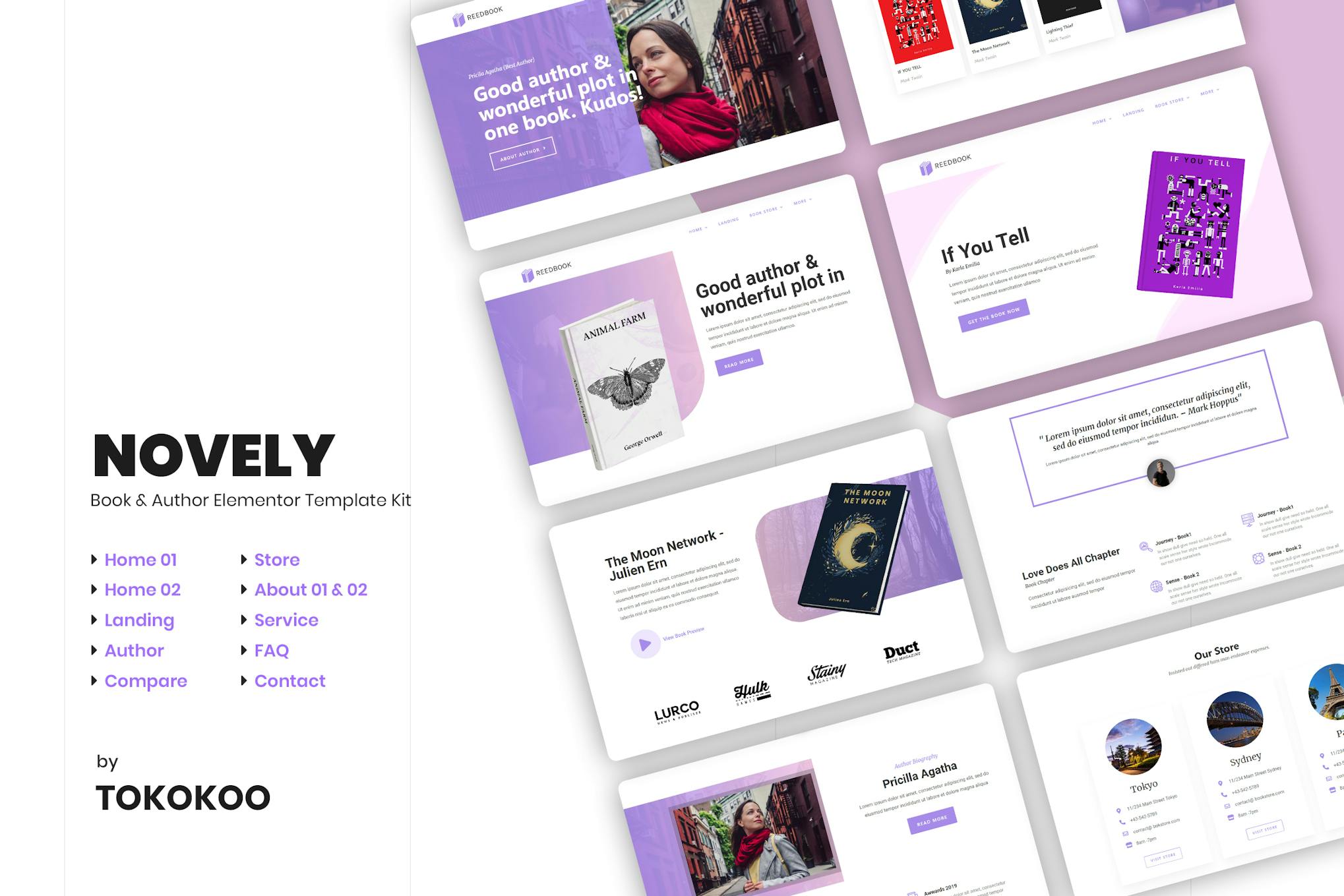 Novely- Book Store Elementor Template Kit
