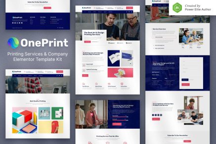 OnePrint- Printing Services Company Elementor Template Kit