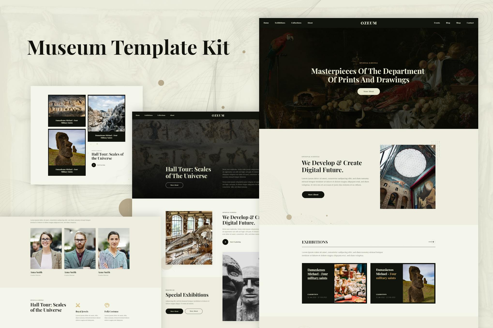 Ozeum- Modern Art Gallery and Museum Elementor Template Kit