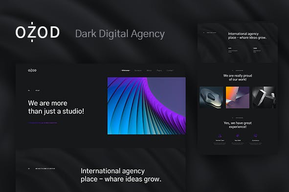 Ozod- Dark Digital Agency Elementor Template Kit