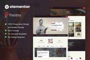 Paintra – Creative Artist & Painter Elementor Pro Template Kit