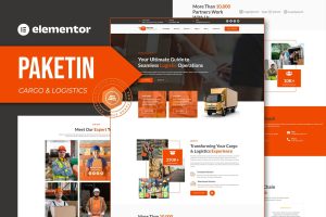 Paketin – Cargo and Logistics Elementor Template Kit
