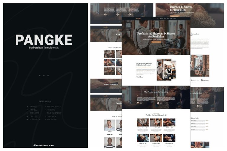 Pangke – Barbershop Template Kit