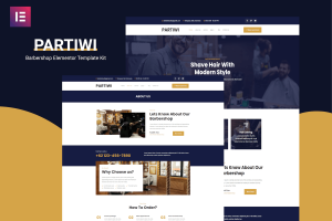Partiwi – Barbershop Elementor Template Kit