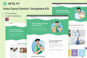 PetsTy – Pets Care Clinic Elementor Template Kit