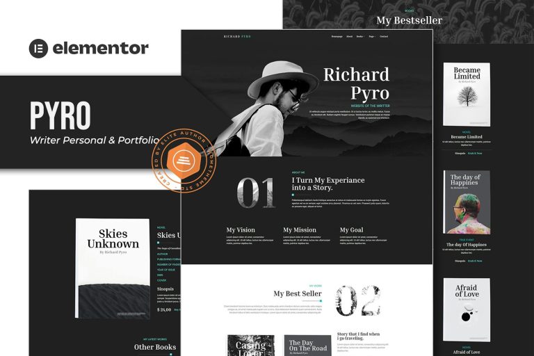 Pyro – Writer Portfolio HTML Template