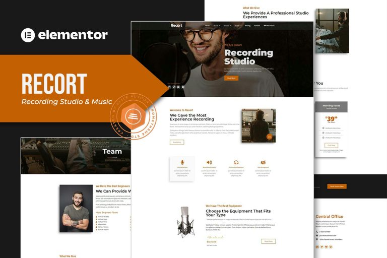 Harmonize – Recording Studio Elementor Template Kit