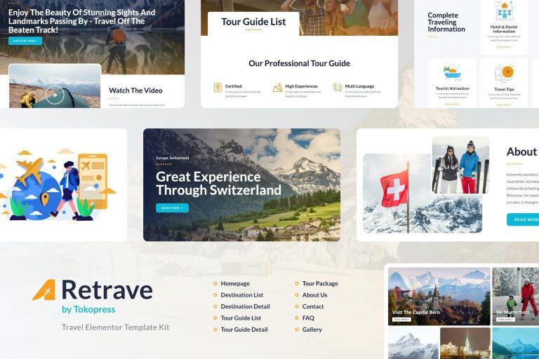 Latravel – Travel and Tour Agency Elementor Template Kit