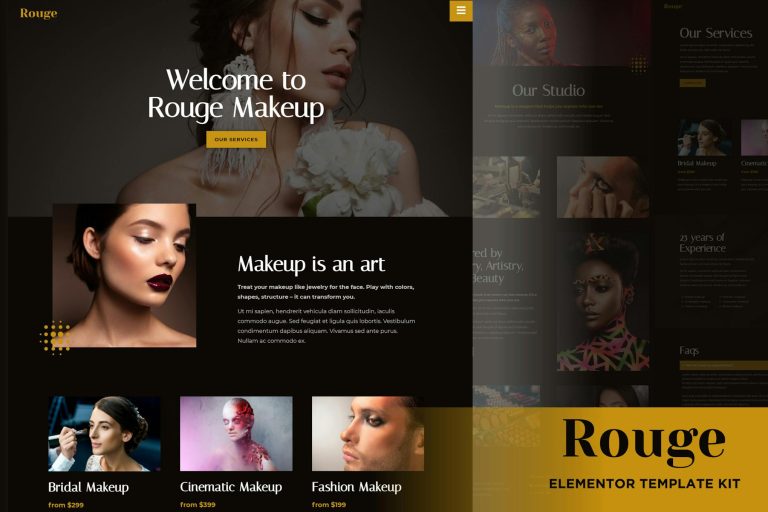 Rouge – Makeup and Beauty Elementor Template Kit