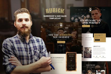 Rubick- Barbershop and Hair Salon Elementor Template Kit