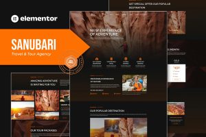 Sanubari – Travel & Tour Agency Elementor Template Kit