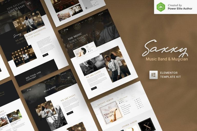 Jazzy – Music Band & Musician Elementor Template Kit