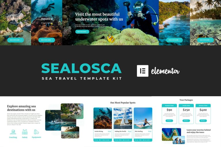 Sealosca – Sea Adventure Travel Template Kit