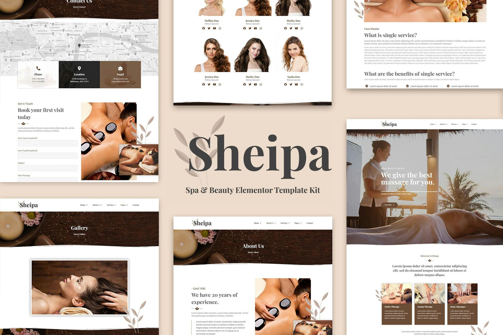 Sheipa- Spa and Beauty Elementor Template Kit