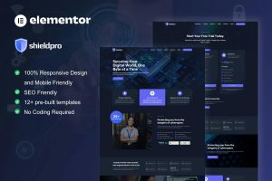Shieldpro – Cyber Security Services Elementor Pro Template Kit