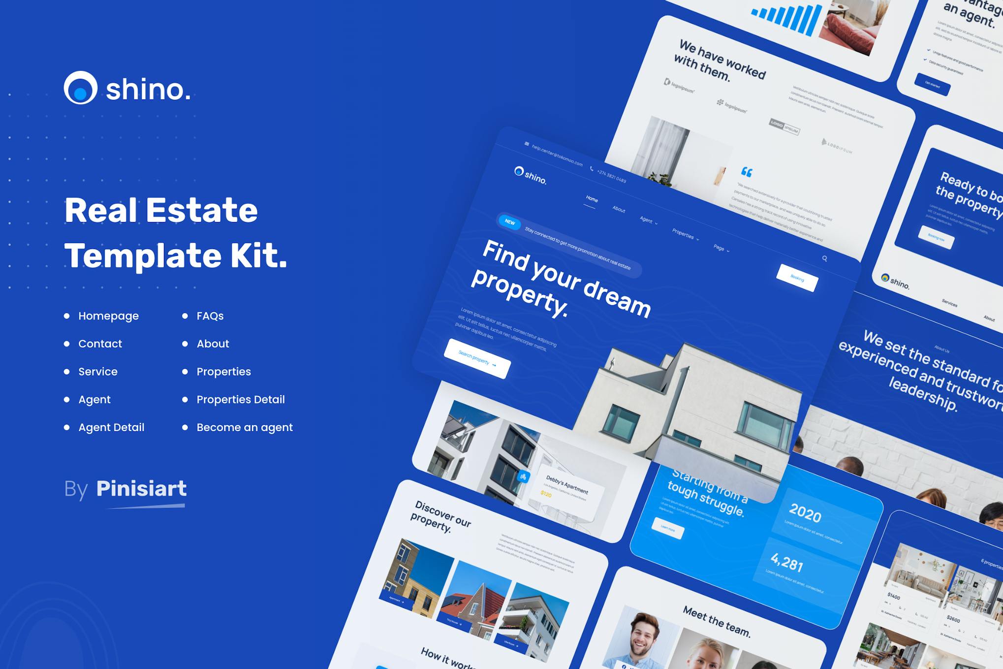 Shino- Apartment and Single Property Real Estate Elementor Template Kit