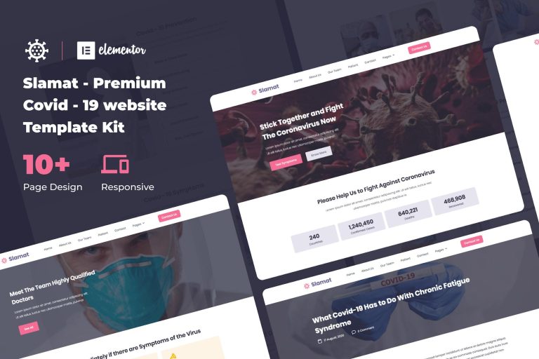 Slamat – Pandemic Awareness Elementor Template Kit