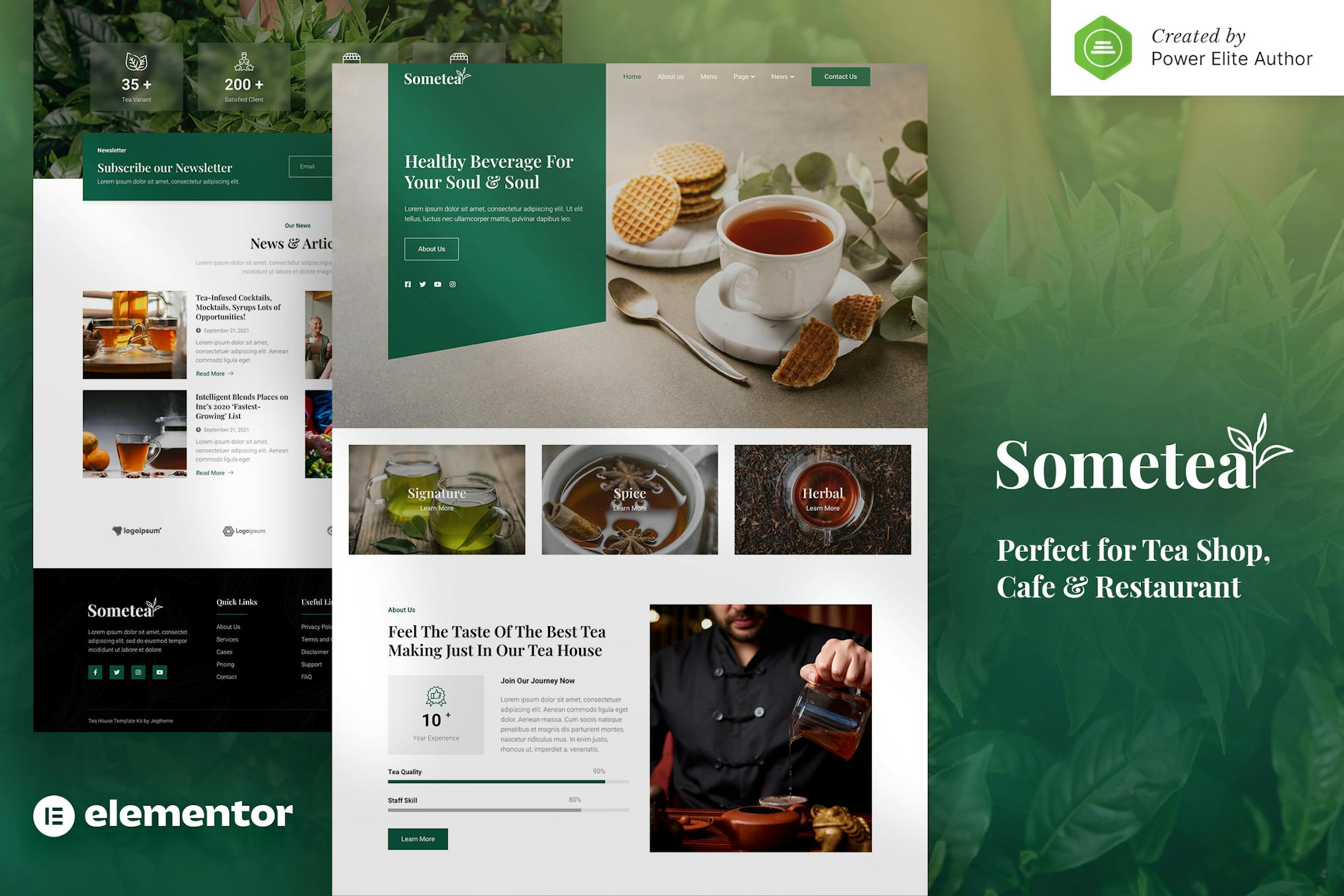 Sometea- Tea House Cafe and Restaurant Elementor Template Kit