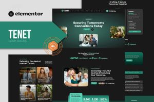 Tenet – Cyber Security Services Elementor Pro Template Kit
