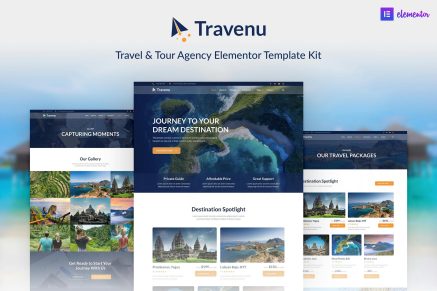 Travenu – Travel & Tour Agency Elementor Template Kit