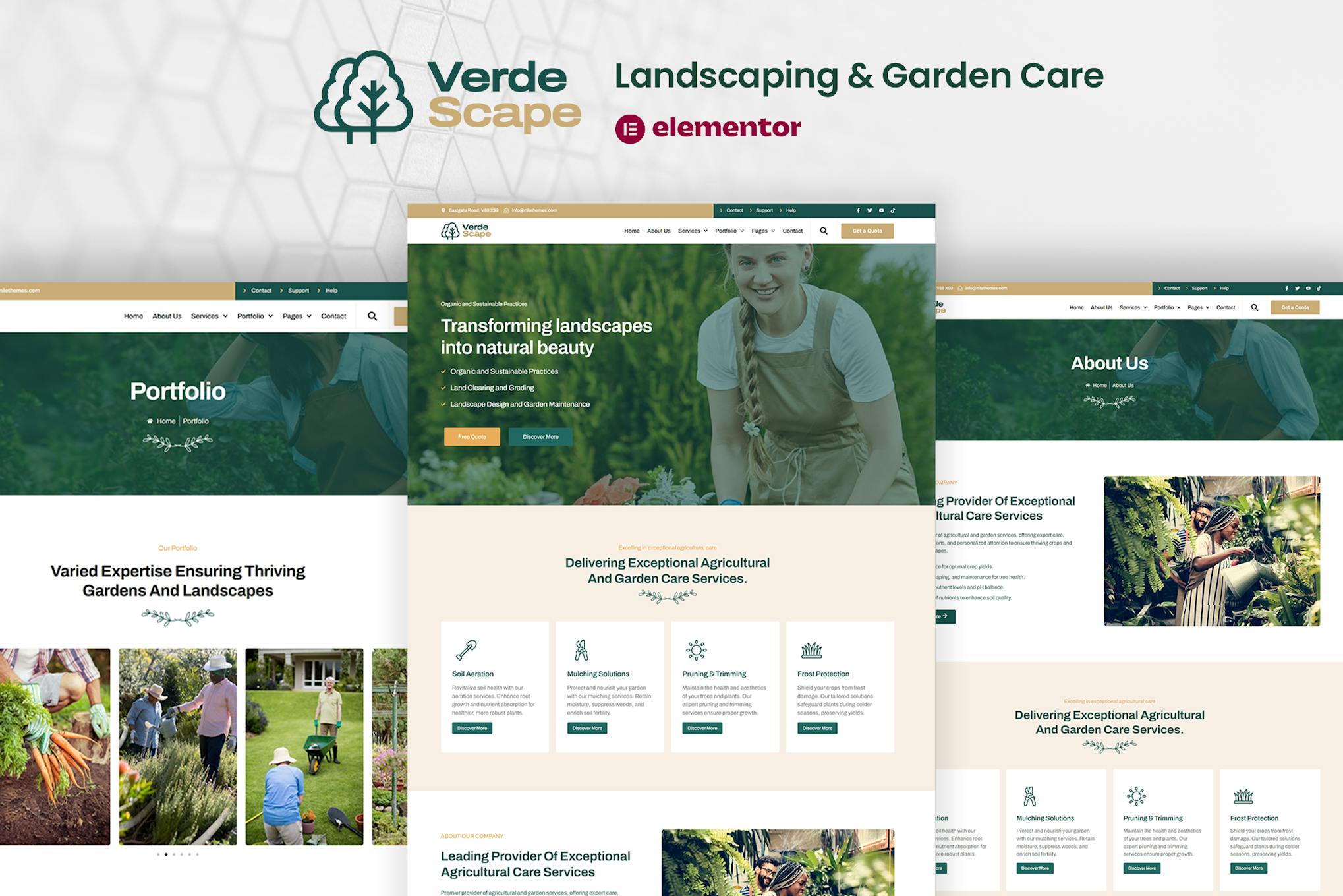 VerdeScape- Landscaping and Garden Care Elementor Pro Template Kit