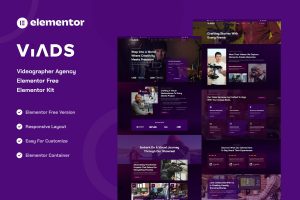 Viads – Videographer Agency Elementor Template Kit