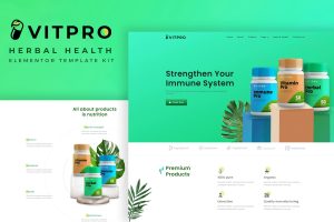 Vitpro – Herbal Health Elementor Template kit