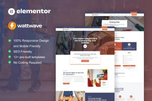 WattWave – Electrical Installation & Maintenance Service Elementor Pro Template Kit