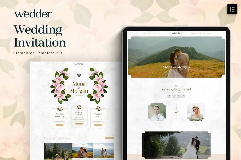 Wedder – Wedding Invitation Elementor Template Kit