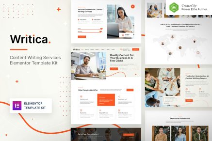 Writica- Content Writing Services Elementor Template Kit