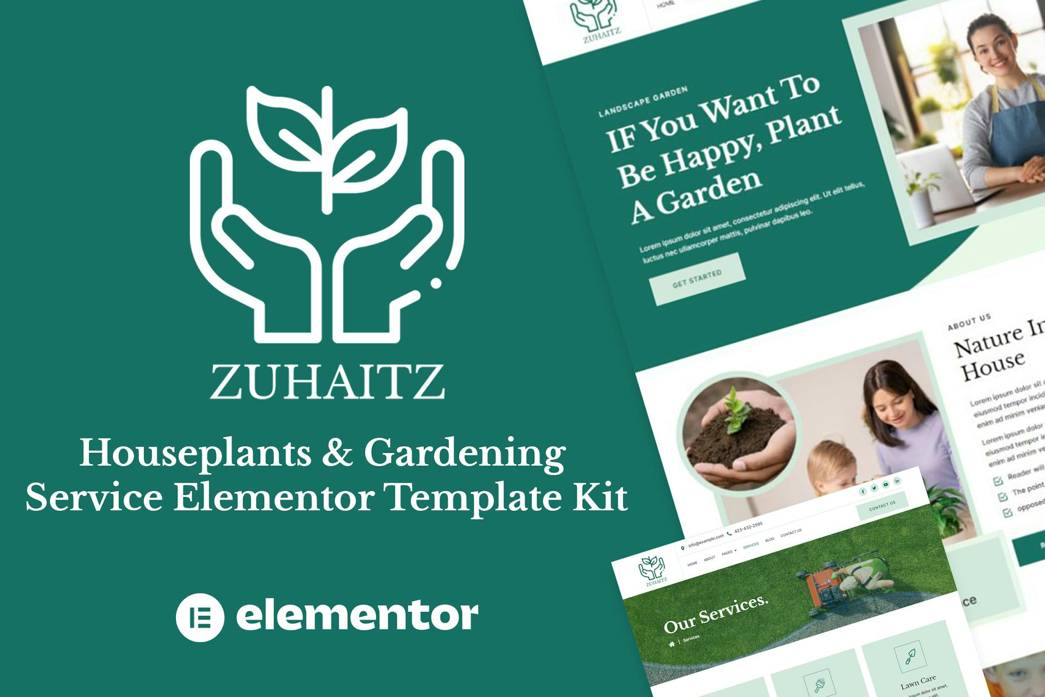 Zuhaitz- Houseplants and Gardening Service Elementor Template Kit