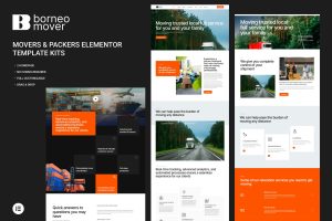 Borneo – Movers & Packers Elementor Pro Template Kit