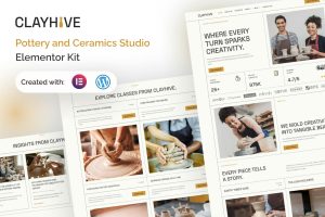 ClayHive – Pottery & Ceramics Studio Elementor Kit