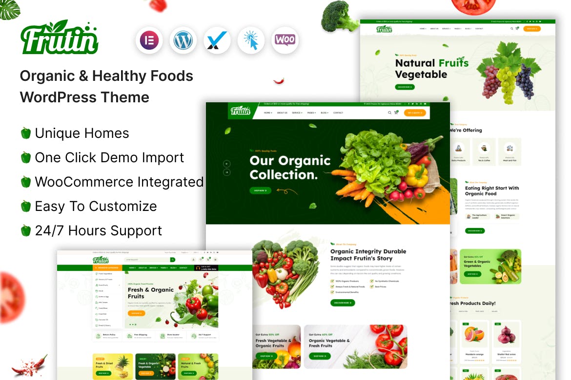Frutin- Organic & Healthy Food 1.0.0 WordPress Theme