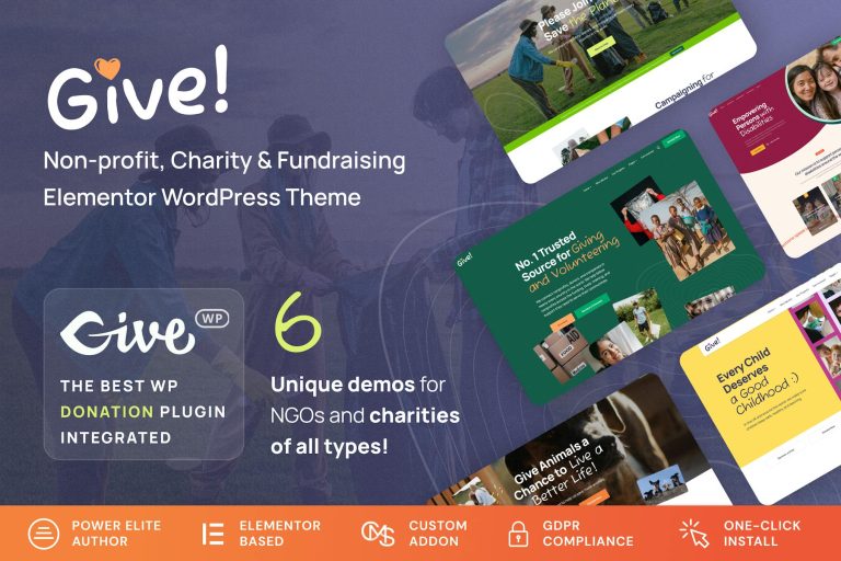 Give – NGO & Charity WordPress Theme