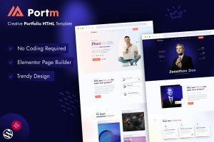 Portm – Personal Portfolio WordPress Theme