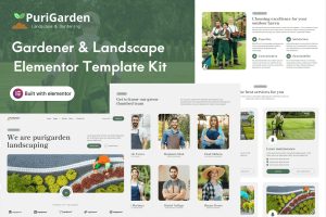 PuriGarden – Gardener & Landscape Elementor Pro Template Kit