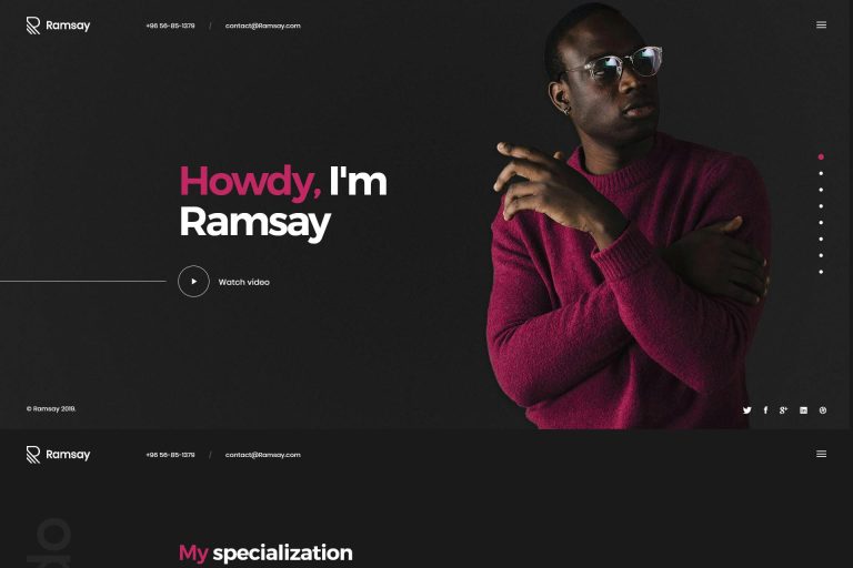 Ramsay – Personal CV/Resume WordPress Theme