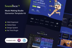 Soundbeat – Music Making Studio Elementor Pro Template Kit