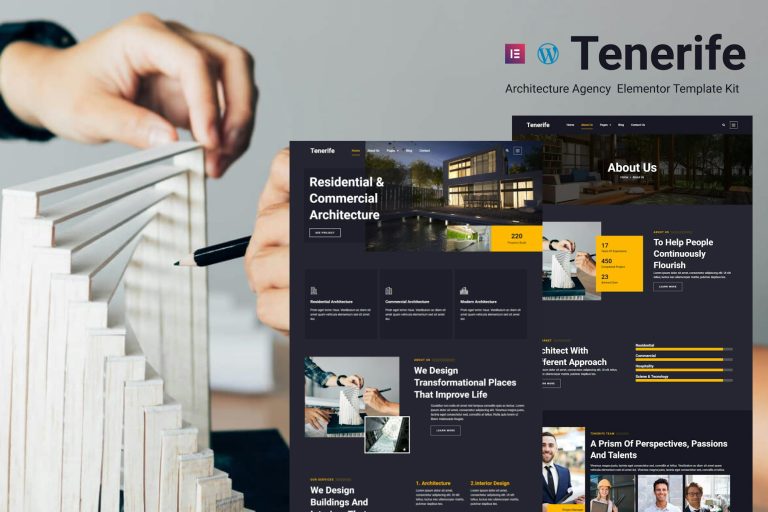 Tenerife – Architecture Agency Elementor Template Kit
