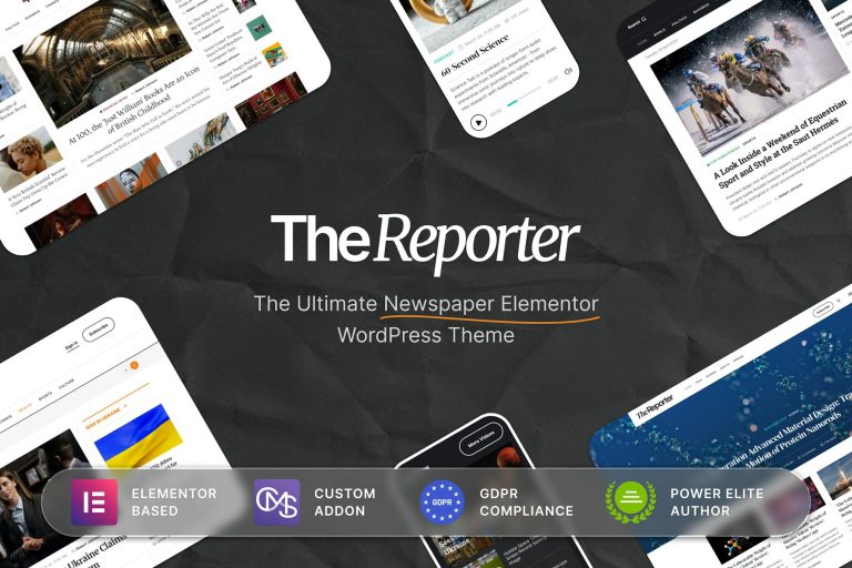 The Reporter – Newspaper Editorial WordPress Theme