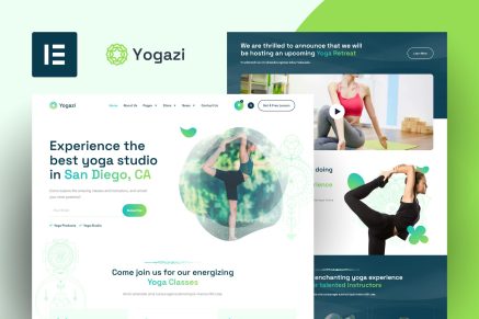 Yogazi - Yoga Studio Elementor Template Kit