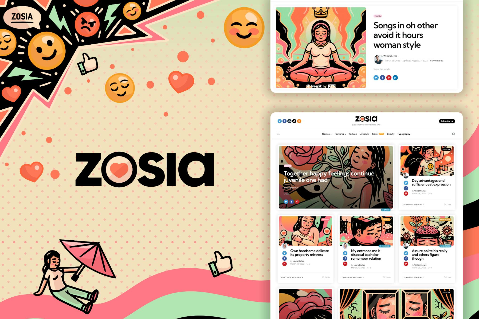 Zosia - Personal Blog 1.2.5 WordPress Theme