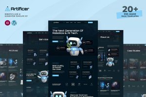 Artificer – Robotics & AI Elementor Pro Template Kit