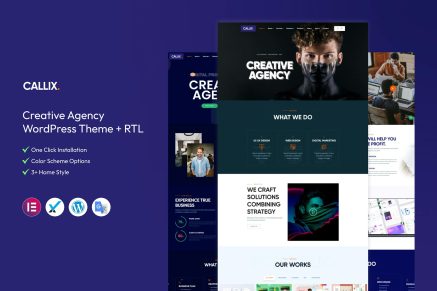 Callix- Creative Agency + RTL 2.4 WordPress Theme