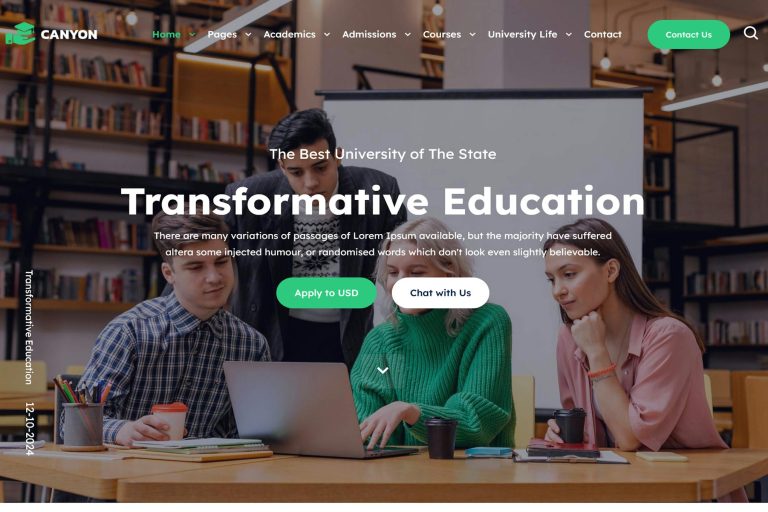 Canyon – College University Education Template