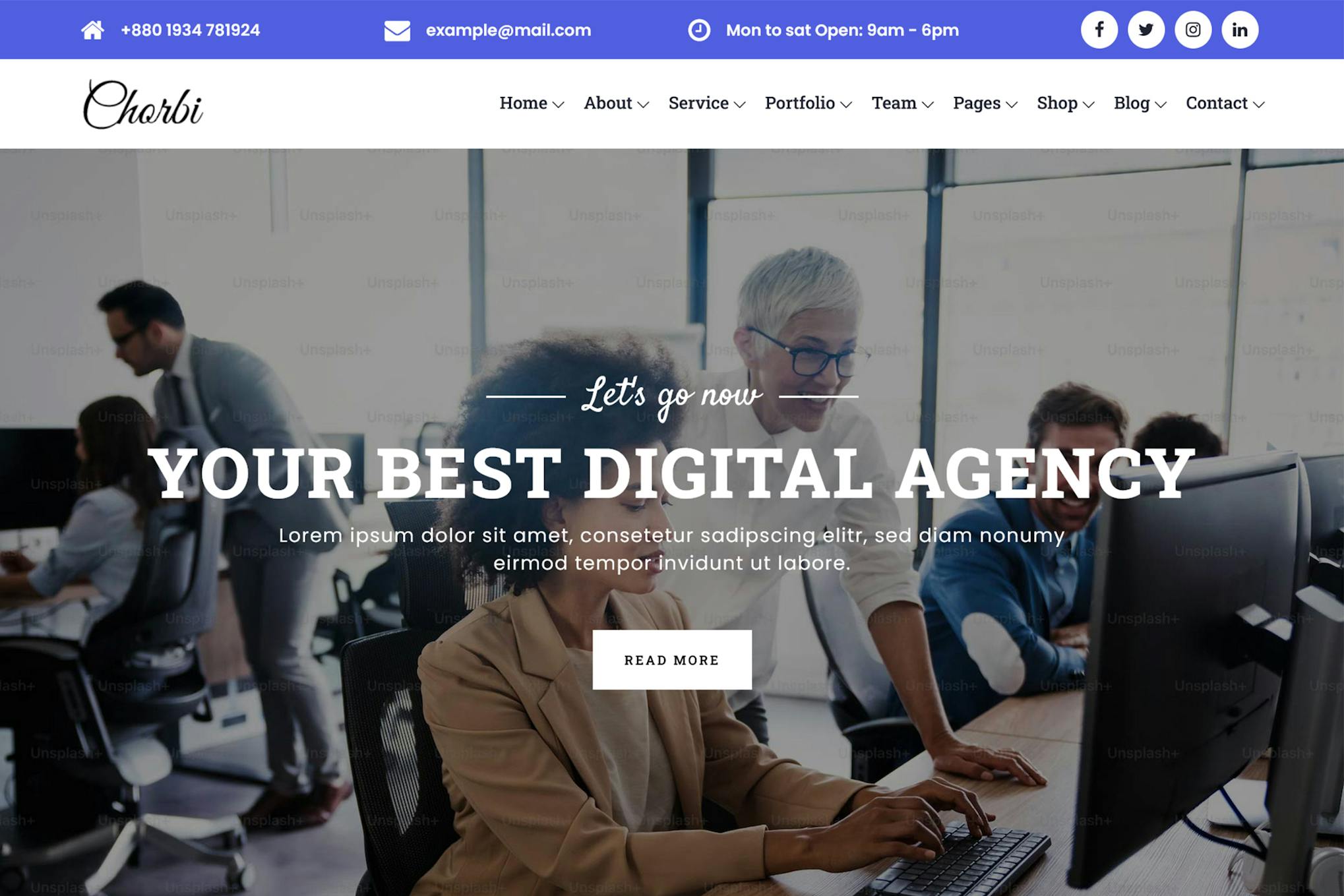 Chorbi - Digital Marketing Agency HTML5 Template