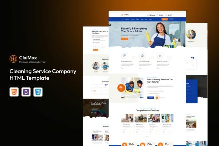 Claimax - Cleaning Service Company HTML Template